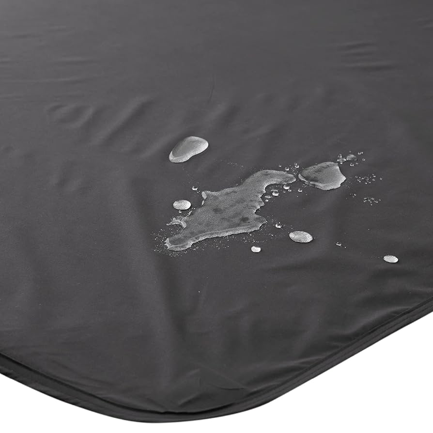 Amazon｜AQUA 防水フラットシーツ ブラック シングル 抗菌防臭
